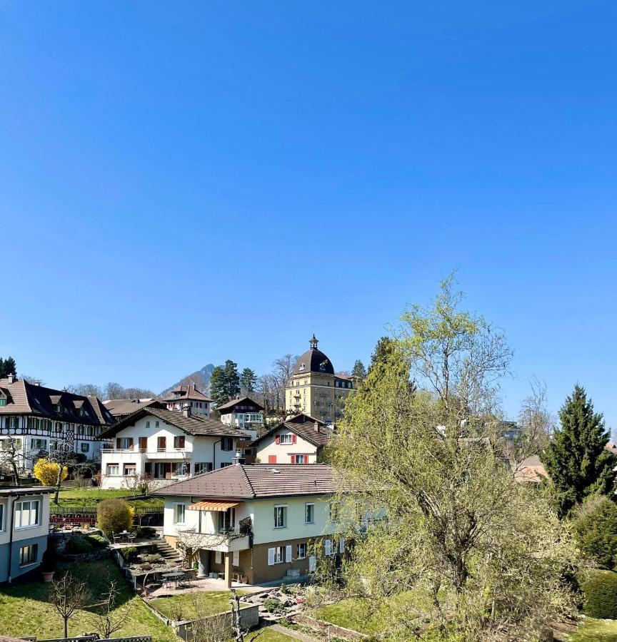Studio Bahnhof Spiez Apartment Exterior foto