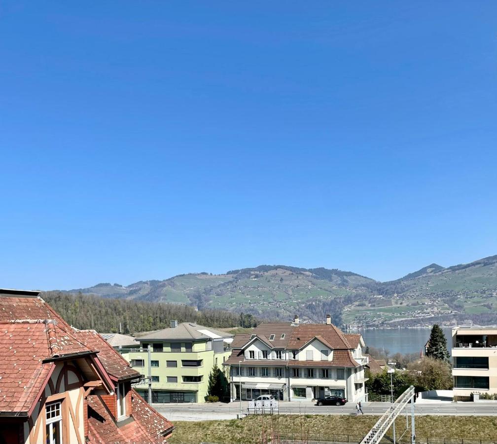 Studio Bahnhof Spiez Apartment Exterior foto